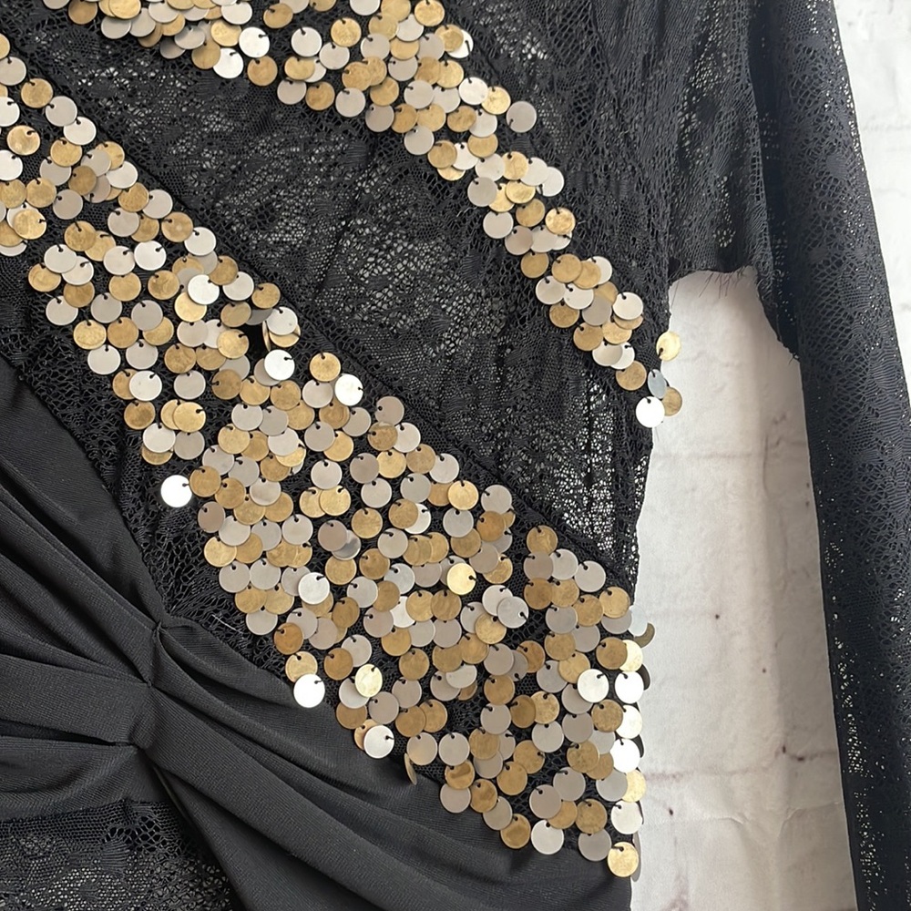 Bebe Sequin See Through Top In Size Xs - image 8